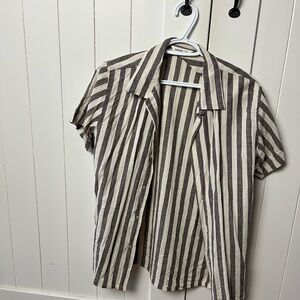 3 Sixteen Camp Collar Linen Shirt